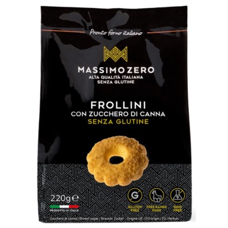 Massimo Zero Frollini con zucchero di canna senza glutine 220 g Massimo Zero Frollini con zucchero di canna senza glutine 220 g