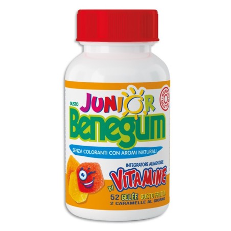 Benegum Junior Gelee vitamine gusto frutta per bambini 52 caramelle Benegum Junior Gelee vitamine gusto frutta per bambini 52 caramelle