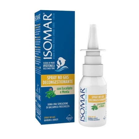 Isomar Spray No Gas Decongestionante nasale con eucalipto e menta 30 ml Isomar Spray No Gas Decongestionante nasale con eucalipto e menta 30 ml