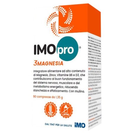 Imopro 3 Magnesia integratore per ridurre stanchezza e affaticamento 90 compresse Imopro 3 Magnesia integratore per ridurre stanchezza e affaticamento 90 compresse