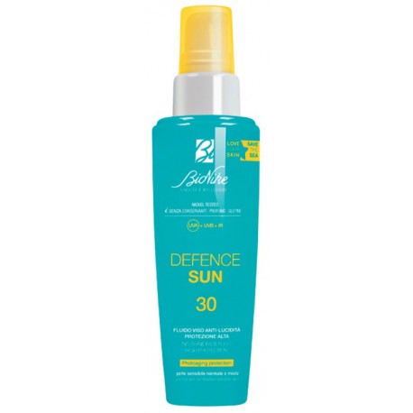 Bionike Defence Sun Fluido viso SPF30 anti lucidità pelle normale mista 50 ml