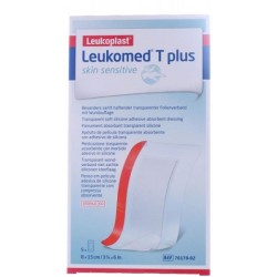 Leukomed T Plus Sensitive medicazione trasparente post operatoria impermeabile 5 pezzi da 8x15 cm