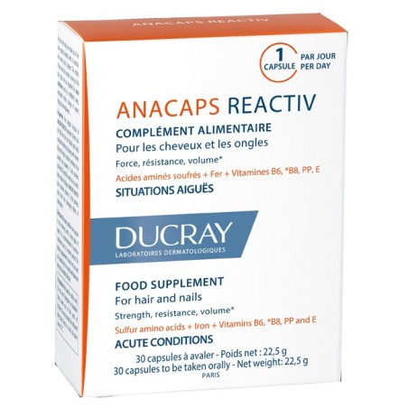 Ducray Anacaps Reactiv Capelli integratore anticaduta 30 capsule Ducray Anacaps Reactiv Capelli integratore anticaduta 30 capsule