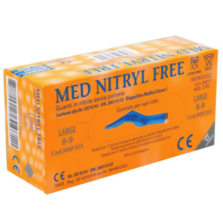 GUANTI NITRILE SENZA POLVERE SMALL 100 PEZZI GUANTI NITRILE SENZA POLVERE SMALL 100 PEZZI