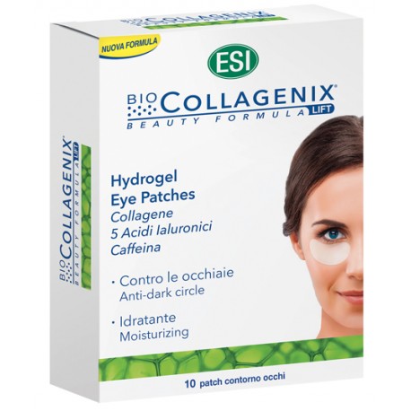 Esi Biocollagenix Hydrogel Eye Patches per contorno occhi con caffeina contro le occhiaie 10 pezzi