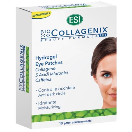Esi Biocollagenix Hydrogel Eye Patches per contorno occhi con caffeina contro le occhiaie 10 pezzi Esi Biocollagenix Hydrogel Eye Patches per contorno occhi con caffeina contro le occhiaie 10 pezzi