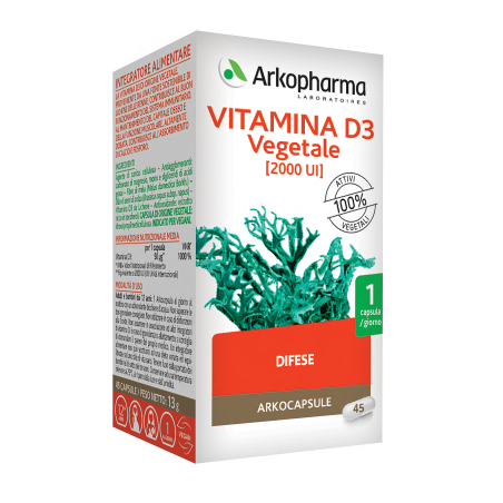 ARKOCPS VITAMINA D3 VEGETALE 45 CAPSULE ARKOCPS VITAMINA D3 VEGETALE 45 CAPSULE