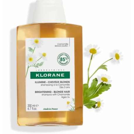 Klorane Shampoo alla Camomilla Illuminante per capelli biondi 200ml
