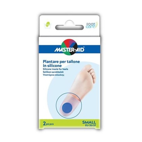 Master-Aid Plantare per tallone in silicone per assorbire gli urti 2 pezzi taglia S Master-Aid Plantare per tallone in silicone per assorbire gli urti 2 pezzi taglia S