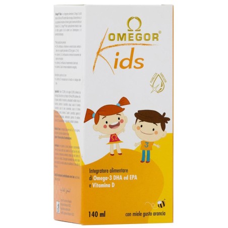 Omegor Kids integratore per funzioni cerebrali e visive dei bambini 140 ml Omegor Kids integratore per funzioni cerebrali e visive dei bambini 140 ml