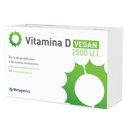 Metagenics Vitamina D 2500 UI Vegan Integratore Ossa e Sistema Immunitario 84 compresse