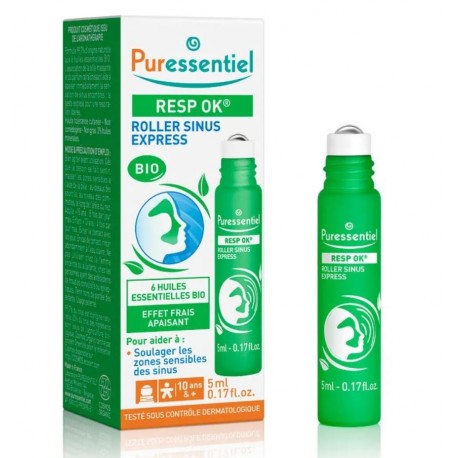 Puressentiel Roller Sinus Express effetto freddo con oli essenziali per sinusite 5 ml