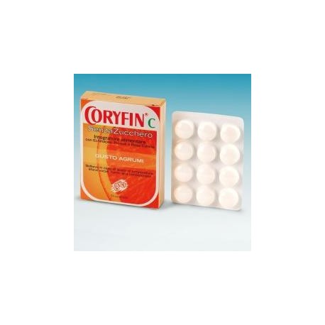 Coryfin C integratore per vie respiratorie senza zucchero gusto agrumi 48 g