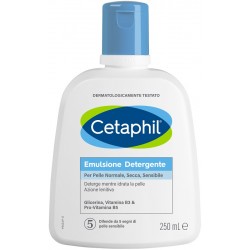 Cetaphil Emulsione Detergente per Pelli Normali, Secche e Sensibili 250ml