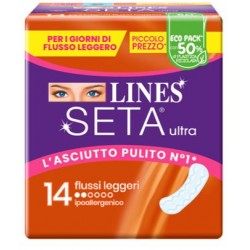 Lines Seta Ultra Assorbenti per Flusso Leggero 14 pezzi