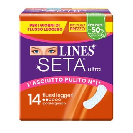 Lines Seta Ultra Assorbenti per Flusso Leggero 14 pezzi Lines Seta Ultra Assorbenti per Flusso Leggero 14 pezzi