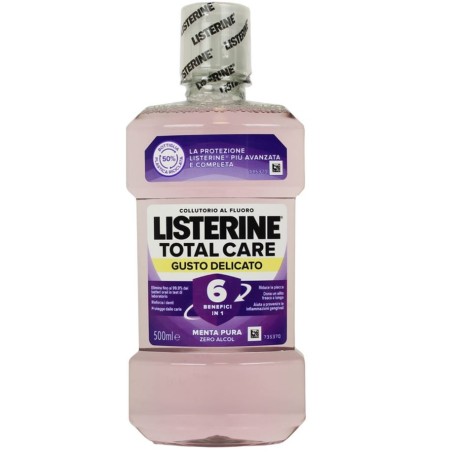 Listerine Total Care Gusto Delicato Collutorio al Fluoro 500ml Listerine Total Care Gusto Delicato Collutorio al Fluoro 500ml