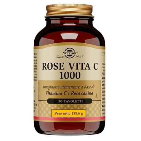 Solgar Rose Vita C 1000 - Integratore difese immunitarie 100 tavolette Solgar Rose Vita C 1000 - Integratore difese immunitarie 100 tavolette