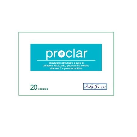 Proclar integratore di collagene per pelle e articolazioni 20 capsule Proclar integratore di collagene per pelle e articolazioni 20 capsule