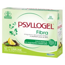 Psyllogel Fibra Tè Limone 20 bustine - Integratore di fibra psyllium per transito intestinale