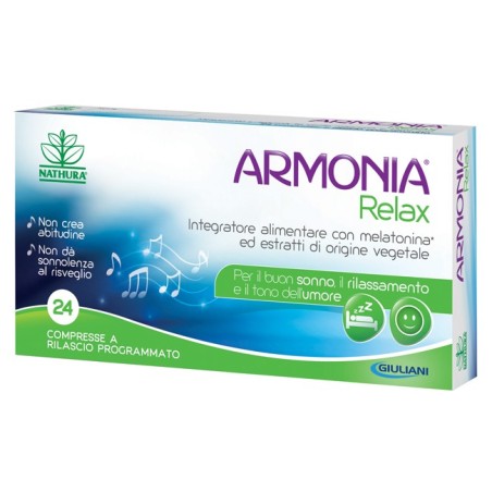 Armonia Relax 1 mg integratore per sonno e rilassamento 24 compresse Armonia Relax 1 mg integratore per sonno e rilassamento 24 compresse