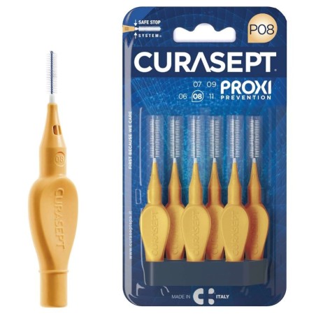 Curasept Proxi Scovolino Prevention P08 ISO 1 per Spazi Stretti e Gengive Sane 6 pezzi Curasept Proxi Scovolino Prevention P08 ISO 1 per Spazi Stretti e Gengive Sane 6 pezzi
