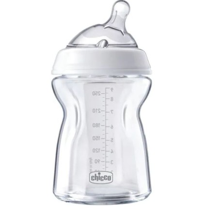 Chicco NaturalFeeling Biberon in Vetro per Bambini da 0 mesi 250ml Chicco NaturalFeeling Biberon in Vetro per Bambini da 0 mesi 250ml