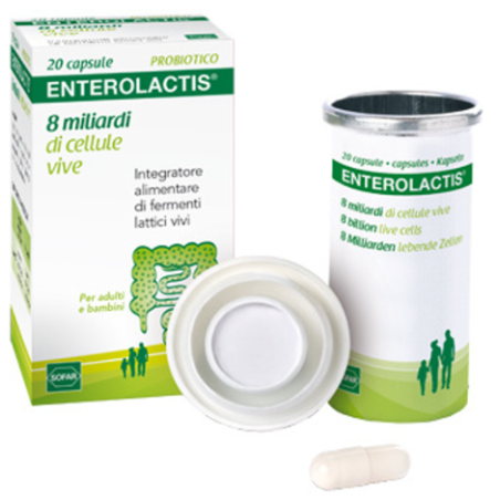 Enterolactis Integratore di Fermenti Lattici Vivi - 20 Capsule Enterolactis Integratore di Fermenti Lattici Vivi - 20 Capsule