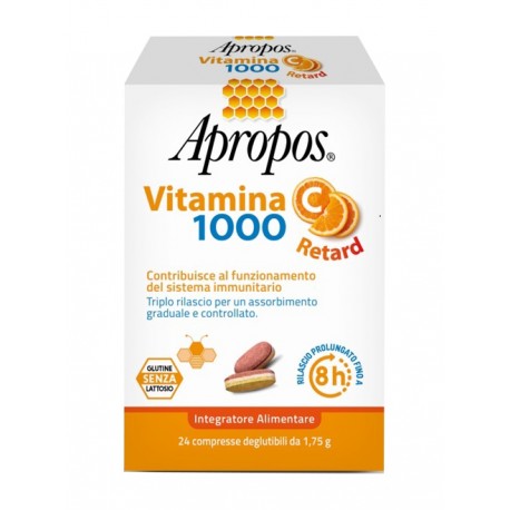Apropos Vitamina C 1000 Retard integratore per il sistema immunitario 24 compresse