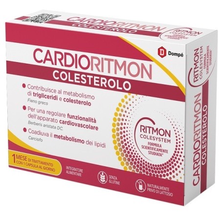 Cardioritmon Colesterolo Integratore per il Benessere Cardiaco 30 capsule Cardioritmon Colesterolo Integratore per il Benessere Cardiaco 30 capsule