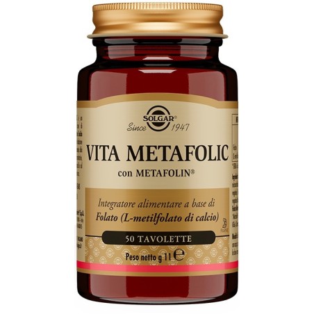 Solgar Vita Metafolic integratore di acido folico 50 tavolette Solgar Vita Metafolic integratore di acido folico 50 tavolette