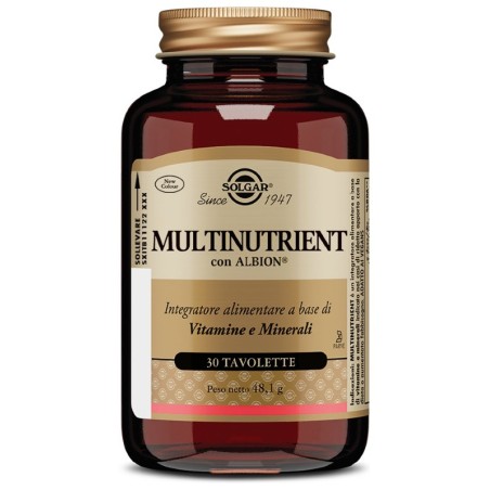 Solgar Multinutrient - Integratore di vitamine e minerali 30 tavolette Solgar Multinutrient - Integratore di vitamine e minerali 30 tavolette