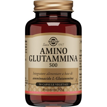 Solgar Amino Glutammina 500 integratore per il sistema immunitario 50 capsule