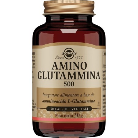 Solgar Amino Glutammina 500 integratore per il sistema immunitario 50 capsule Solgar Amino Glutammina 500 integratore per il sistema immunitario 50 capsule