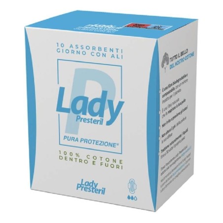 Lady Presteril Assorbenti giorno con ali ripiegati biodegradabili 10 pezzi Lady Presteril Assorbenti giorno con ali ripiegati biodegradabili 10 pezzi