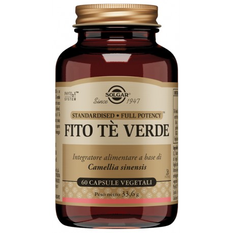 Solgar Fito Tè Verde - Integratore antiossidante e drenante 60 capsule vegetali