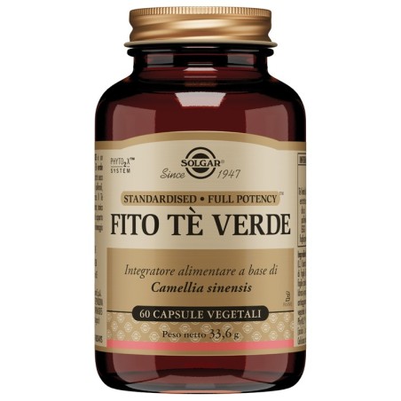 Solgar Fito Tè Verde - Integratore antiossidante e drenante 60 capsule vegetali Solgar Fito Tè Verde - Integratore antiossidante e drenante 60 capsule vegetali
