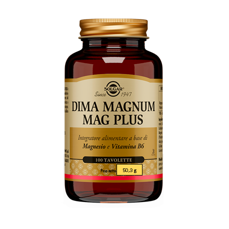 Solgar Dima Magnum Mag Plus integratore per stress e stanchezza 100 tavolette
