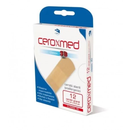 Ceroxmed Cerotti universali Super sterili 12 cerotti grandi 7.3 x 2.5 cm