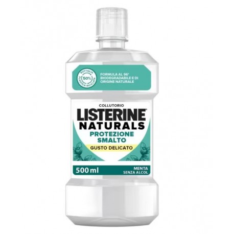 Listerine Naturals Protezione Smalto gusto delicato formula biodegrabile 500 ml