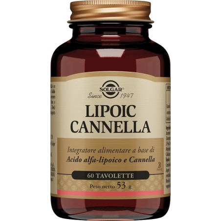 Solgar Lipoic Cannella - Integratore per il controllo del peso corporeo 60 capsule vegetali Solgar Lipoic Cannella - Integratore per il controllo del peso corporeo 60 capsule vegetali