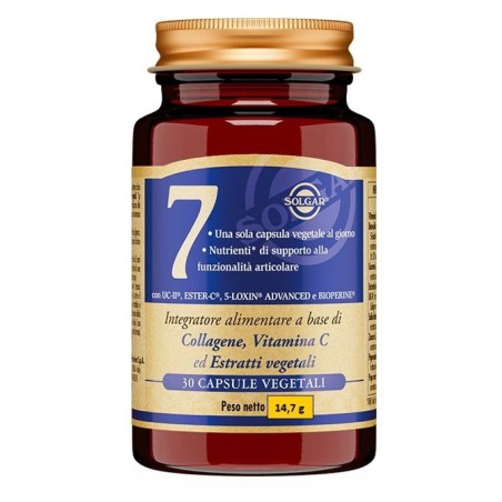 Solgar 7 integratore di collagene, vitamina C ed estratti erbali 30 capsule Solgar 7 integratore di collagene, vitamina C ed estratti erbali 30 capsule