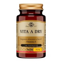 Solgar Vita A Dry - Integratore antiossidante con vitamina A 100 tavolette