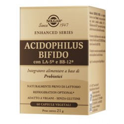 Solgar Acidophilus Bifido - Integratore di fermenti lattici probiotici 60 capsule vegetali