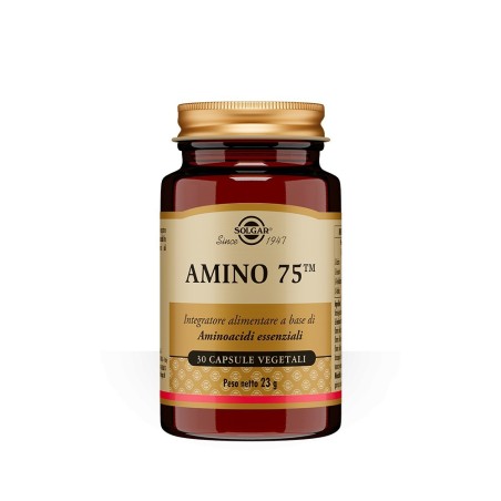 Solgar Amino 75 integratore a base di aminoacidi 30 capsule vegetali Solgar Amino 75 integratore a base di aminoacidi 30 capsule vegetali