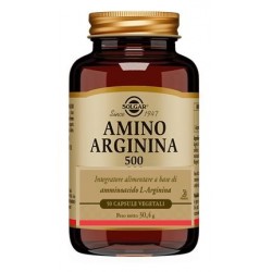 Solgar Amino Arginina 500 integratore per disfunzione erettile 50 capsule