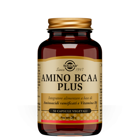 Solgar Amino BCAA Plus integratore di aminoacidi ramificati 50 capsule Solgar Amino BCAA Plus integratore di aminoacidi ramificati 50 capsule