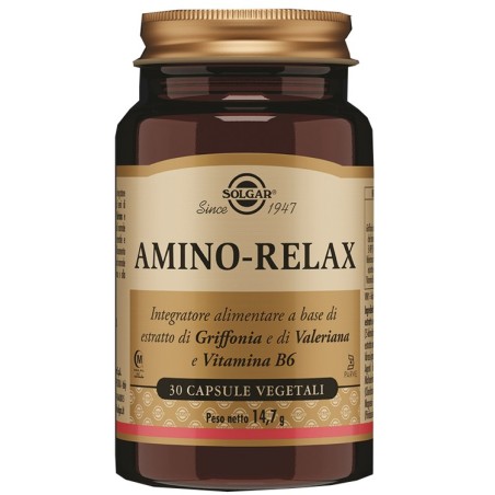 Solgar Amino Relax integratore rilassante 30 capsule vegetali Solgar Amino Relax integratore rilassante 30 capsule vegetali