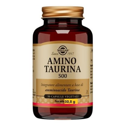 Solgar Amino Taurina 500 integratore per il fegato 50 capsule vegetali Solgar Amino Taurina 500 integratore per il fegato 50 capsule vegetali