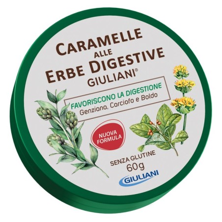 Giuliani Caramelle alle Erbe Digestive Senza glutine 60g Giuliani Caramelle alle Erbe Digestive Senza glutine 60g